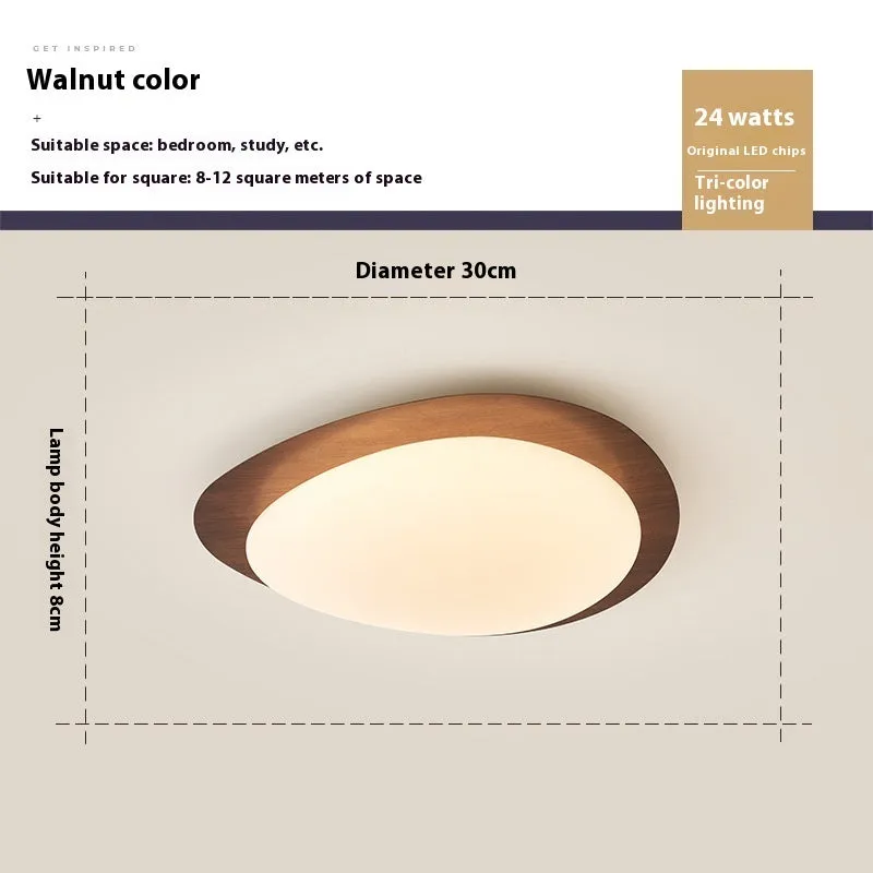 Chinese style master bedroom ceiling lamp with iron body and acrylic shade in multiple size options