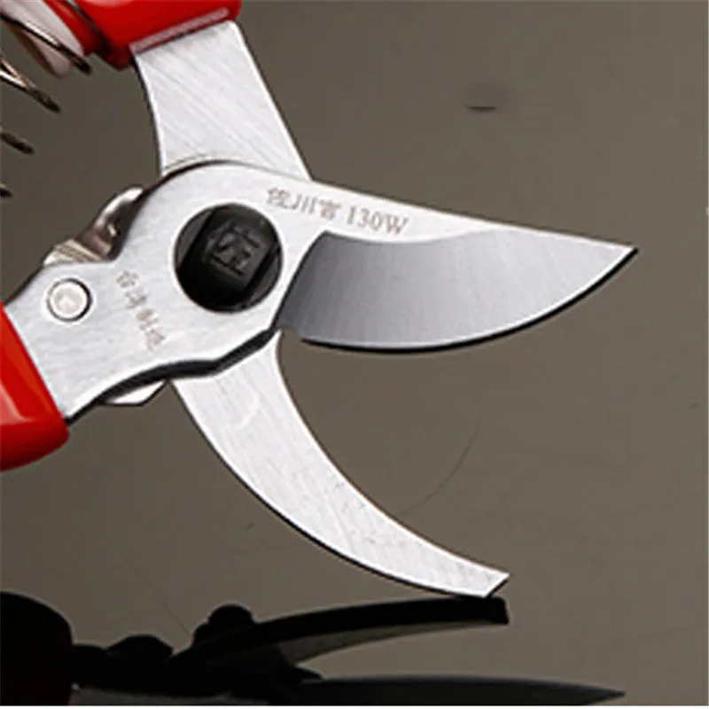 130W pruning shears with SK5 high carbon steel blades for gardening and landscaping