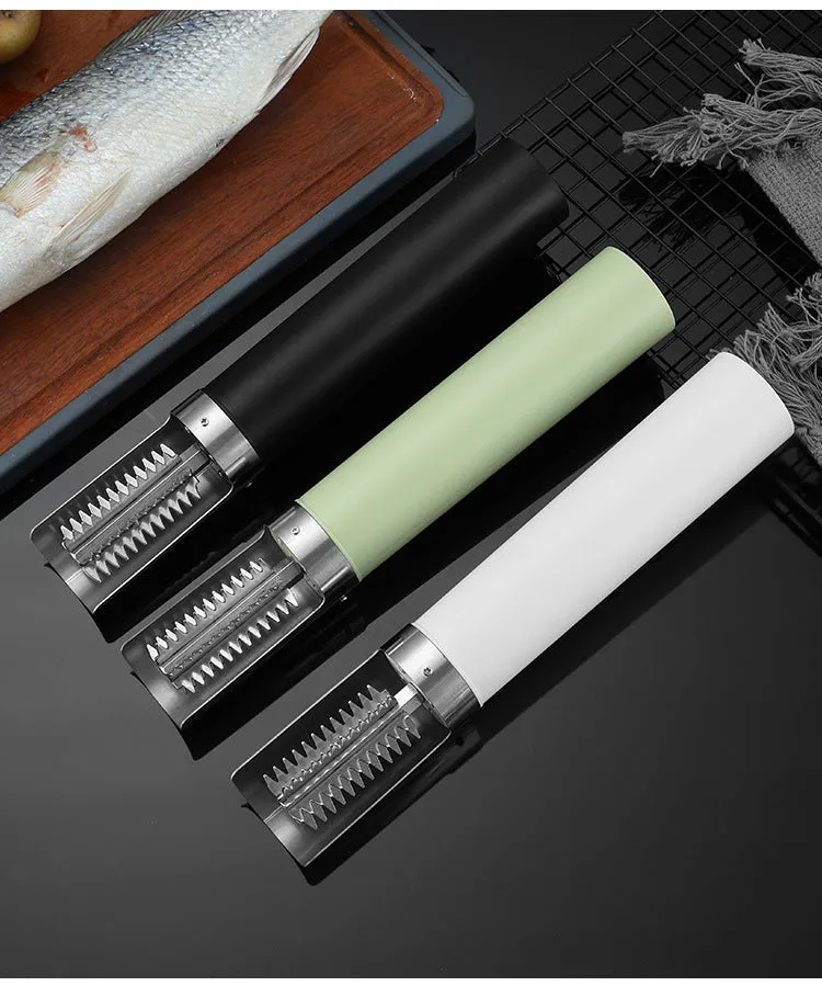 Electric razor fish scaler machine handheld cordless 125W waterproof in white