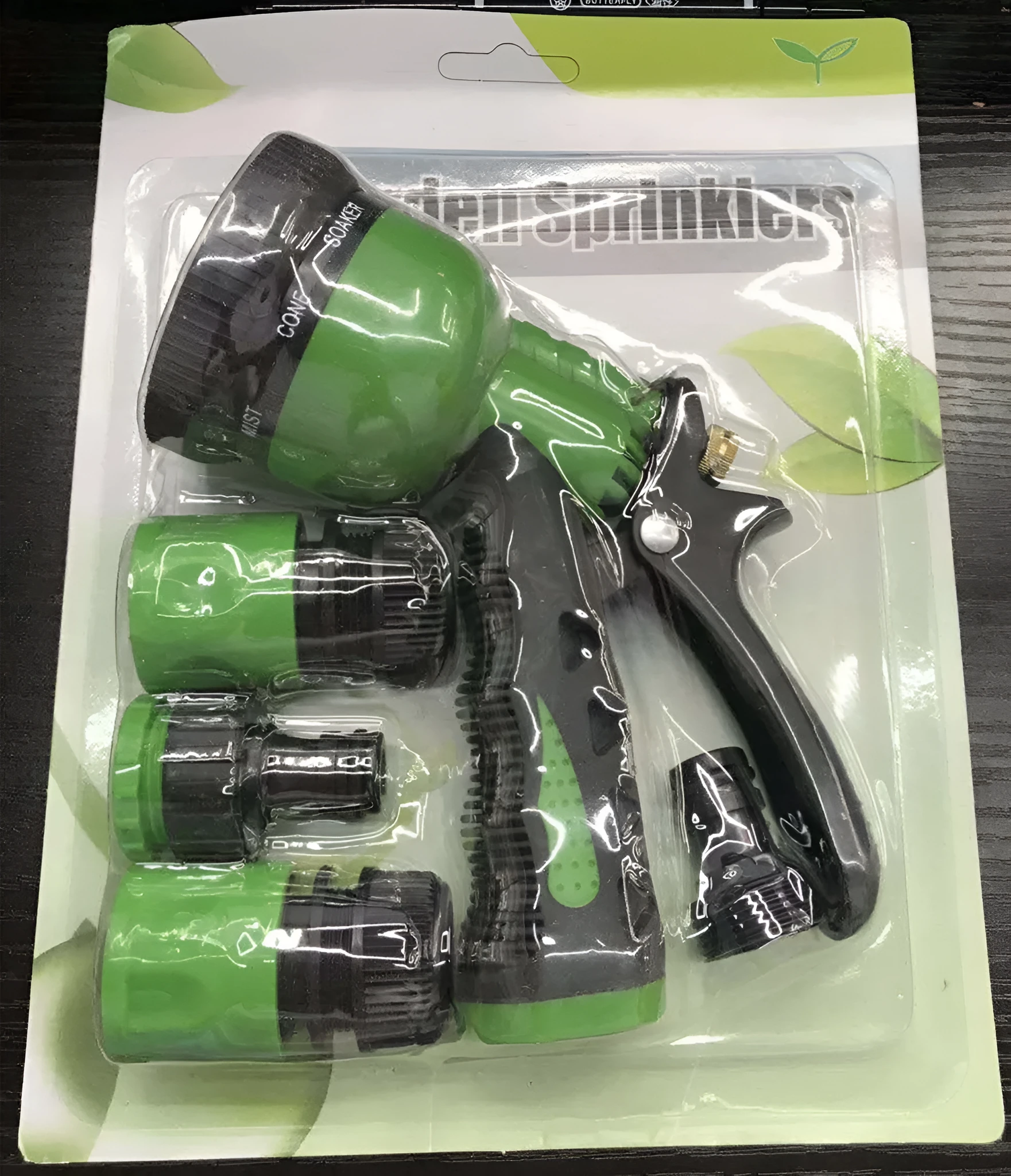 All metal garden spray gun in red colour with adjustable nozzle for garden watering and cleaning tasks