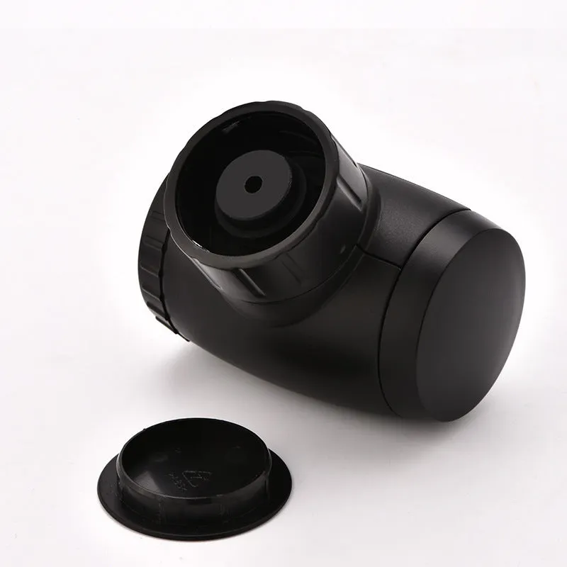 Black electric wine vacuum stopper with a separate manual pump for preserving red and white wine.
