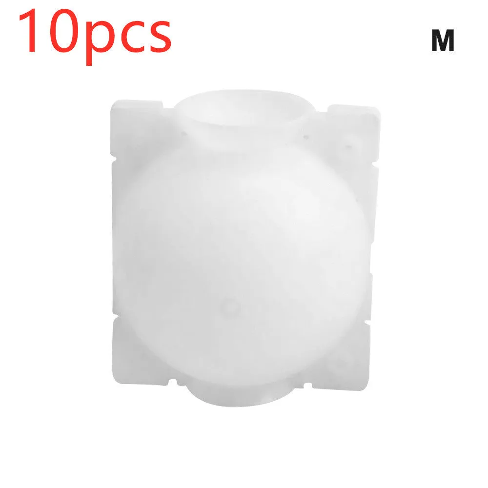 PP plastic plant propagation box or grafting ball for high pressure air layering, shown in black, green, and white colour options.