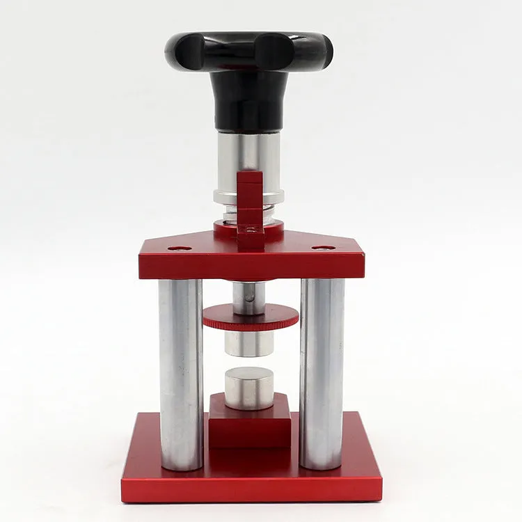 Watch spiral cap presser repair tool with set of 20 plastic moulds for back cover pressing