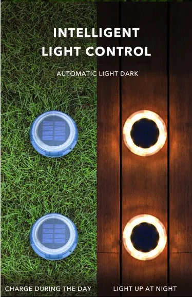 8 LED solar outdoor lawn lamp with IP67 waterproof rating and 1800mAh battery for garden path lighting