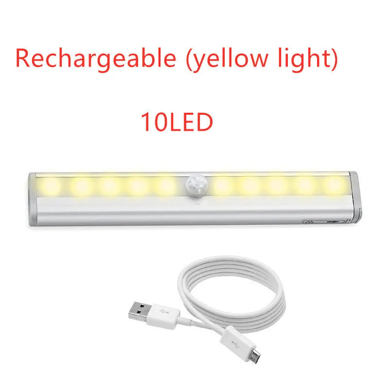 LED sensor light with infrared sensor, aluminium alloy shell, 190x30x16mm, white light