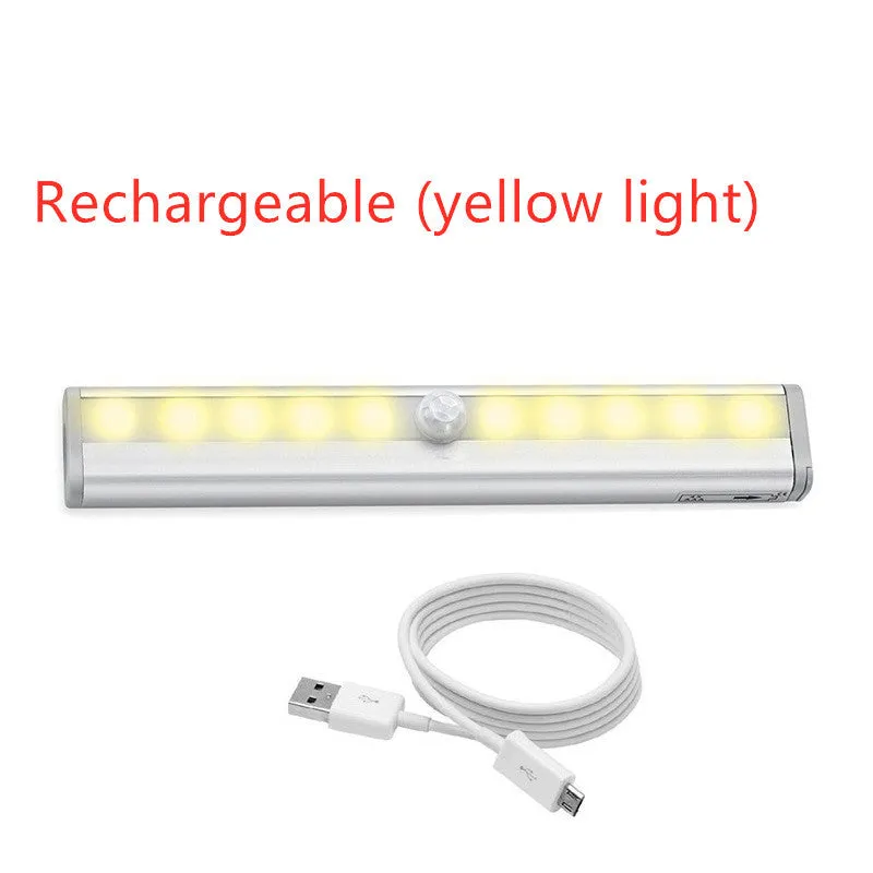 LED sensor light with infrared sensor, aluminium alloy shell, 190x30x16mm, white light