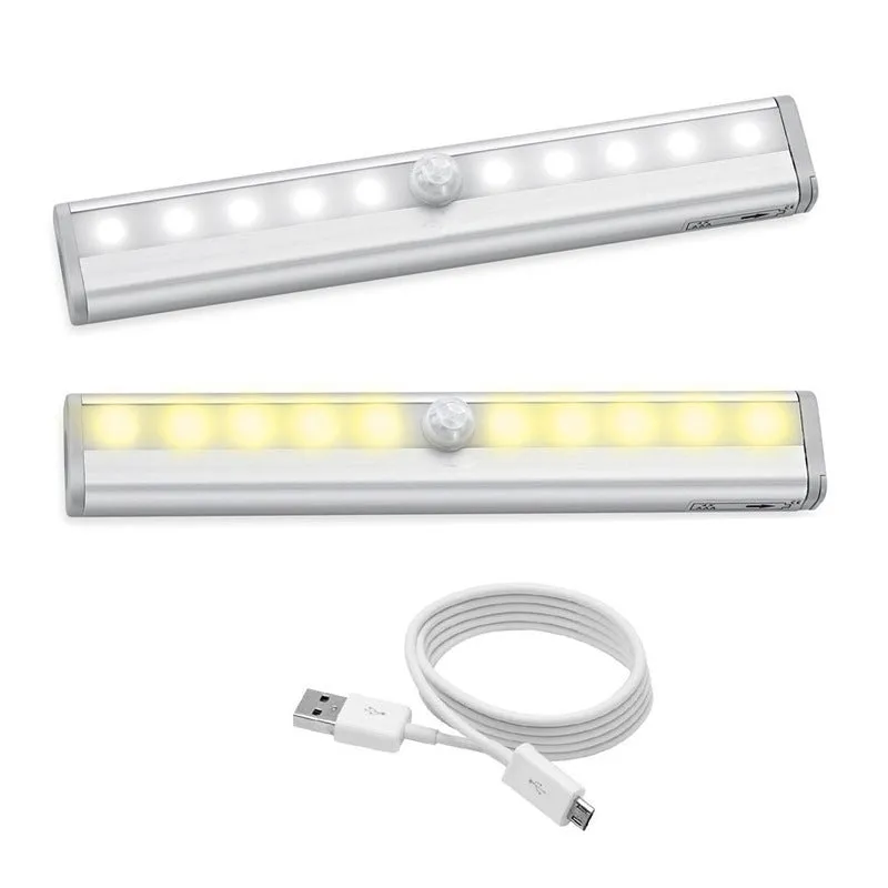LED sensor light with infrared sensor, aluminium alloy shell, 190x30x16mm, white light