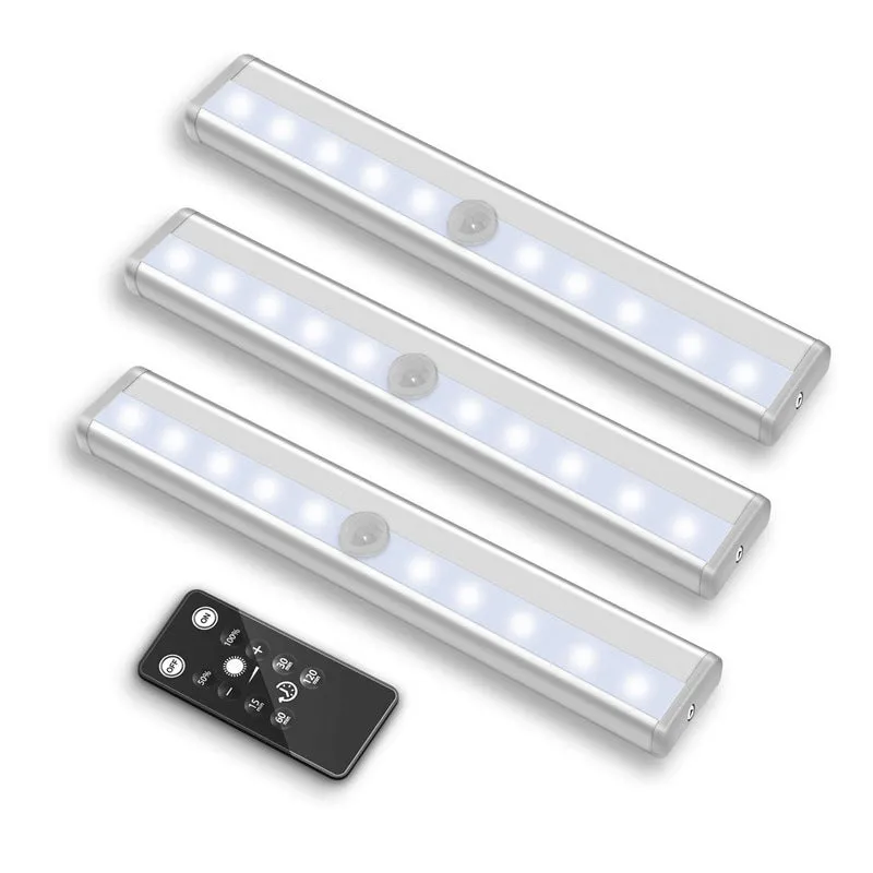 LED sensor light with infrared sensor, aluminium alloy shell, 190x30x16mm, white light