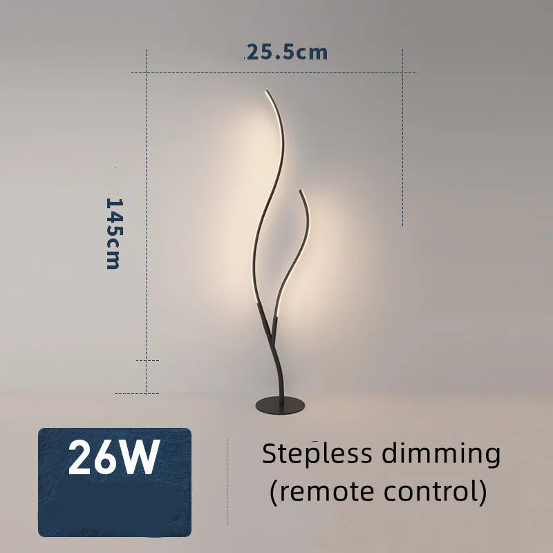 Fashion Twig Artistic Line Floor Lamp in black with silicone shade and aluminium frame