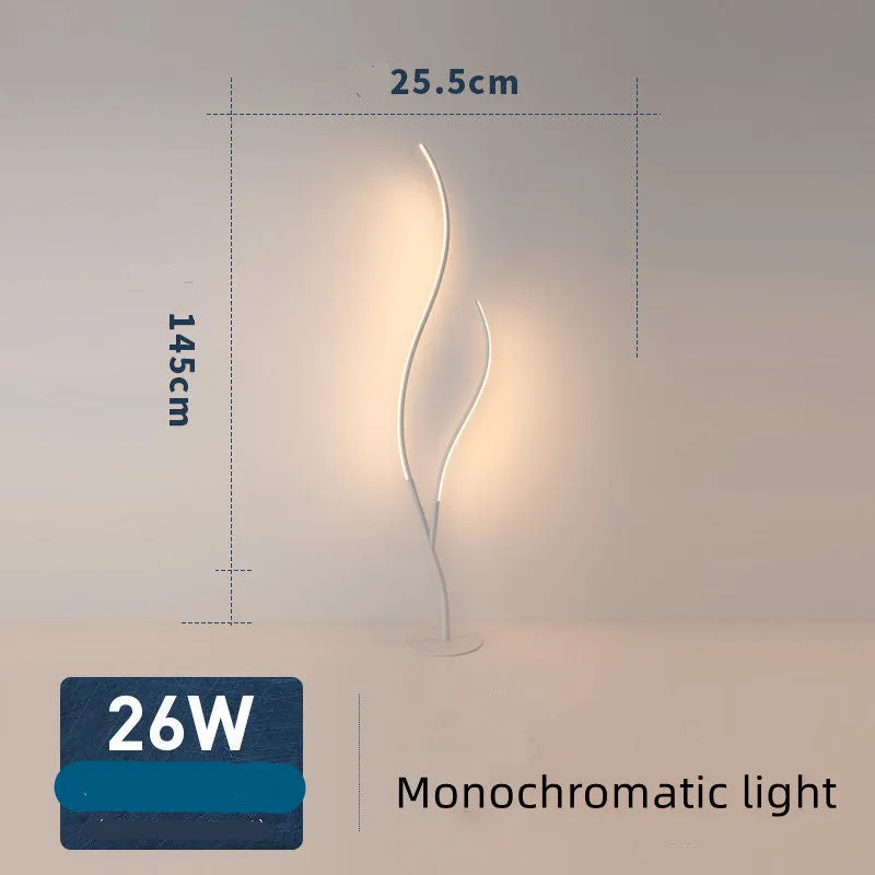 Fashion Twig Artistic Line Floor Lamp in black with silicone shade and aluminium frame