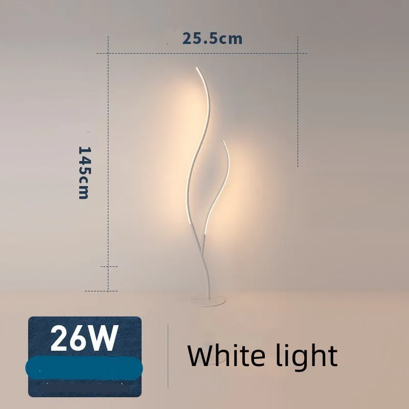 Fashion Twig Artistic Line Floor Lamp in black with silicone shade and aluminium frame