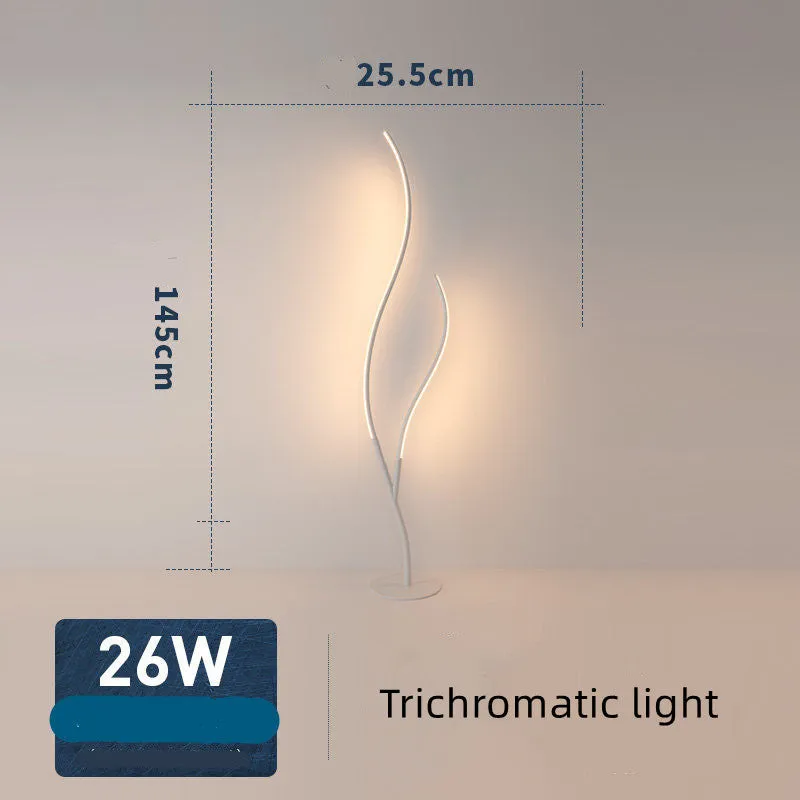 Fashion Twig Artistic Line Floor Lamp in black with silicone shade and aluminium frame