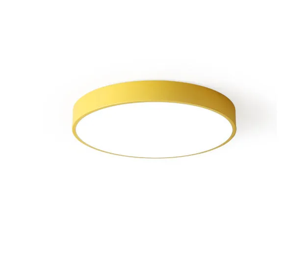 Ultra-thin 22cm 12W LED ceiling light with remote control dimming for modern minimalist rooms
