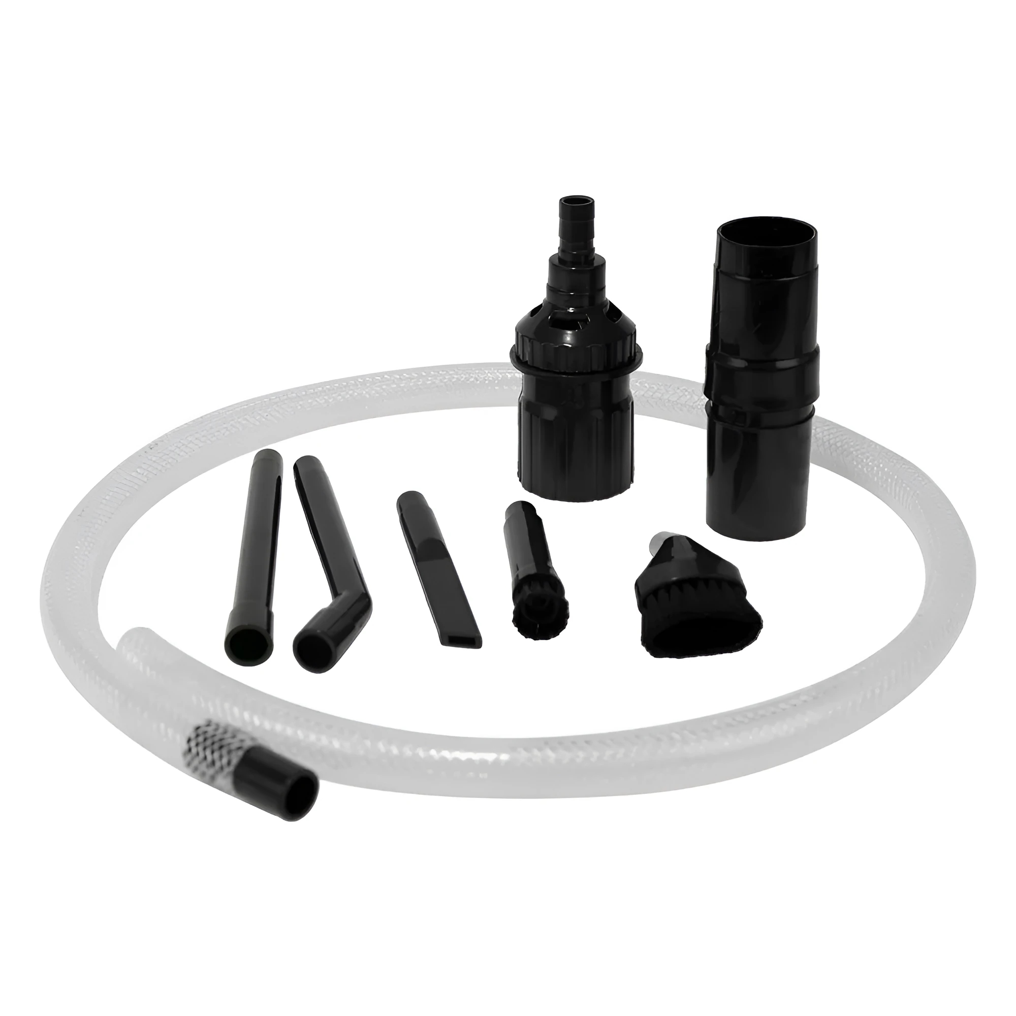 Eight-piece vacuum cleaner suction head accessory set for small area cleaning