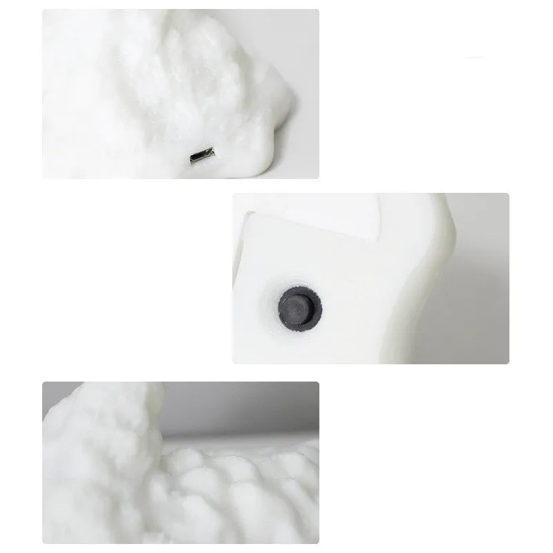 3D printed LED dragon night light with warm glow, biodegradable PLA, rechargeable, blue colour