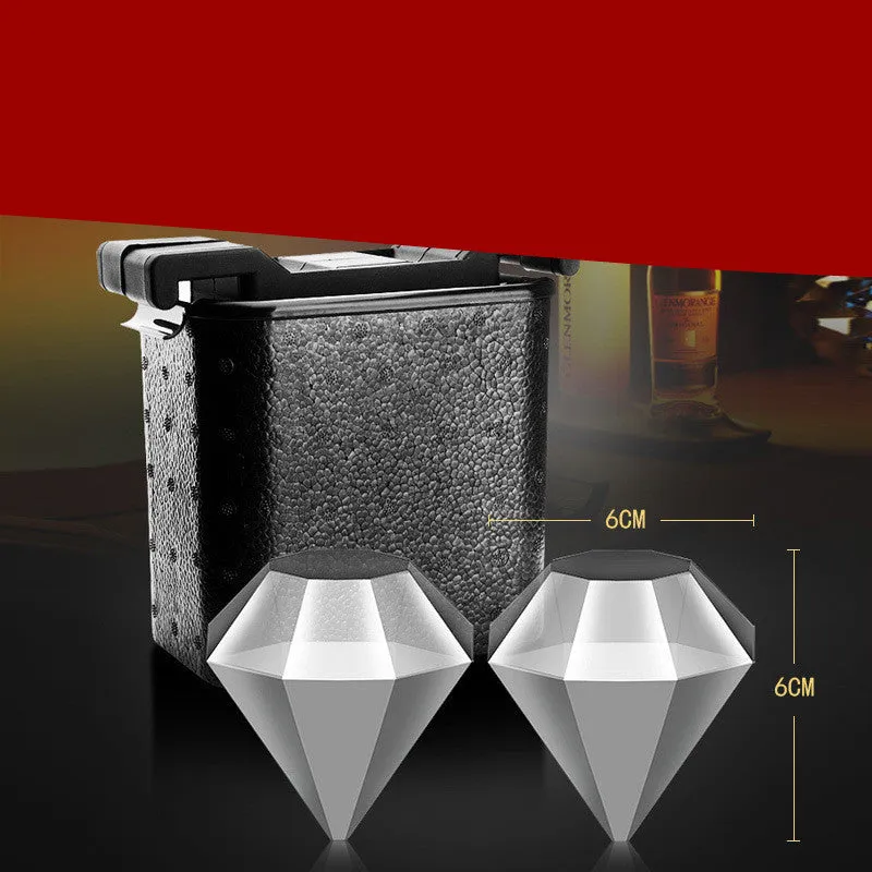 Whiskey ice cube mould with clear ice hockey shape, size 11.5x17.5x19.5cm, plastic material