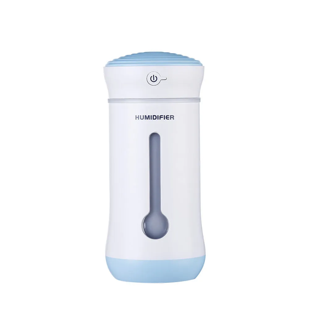Creative air purifier car humidifier with 300ml tank, USB DC5V, 7.6x7.6x17cm, pink colour