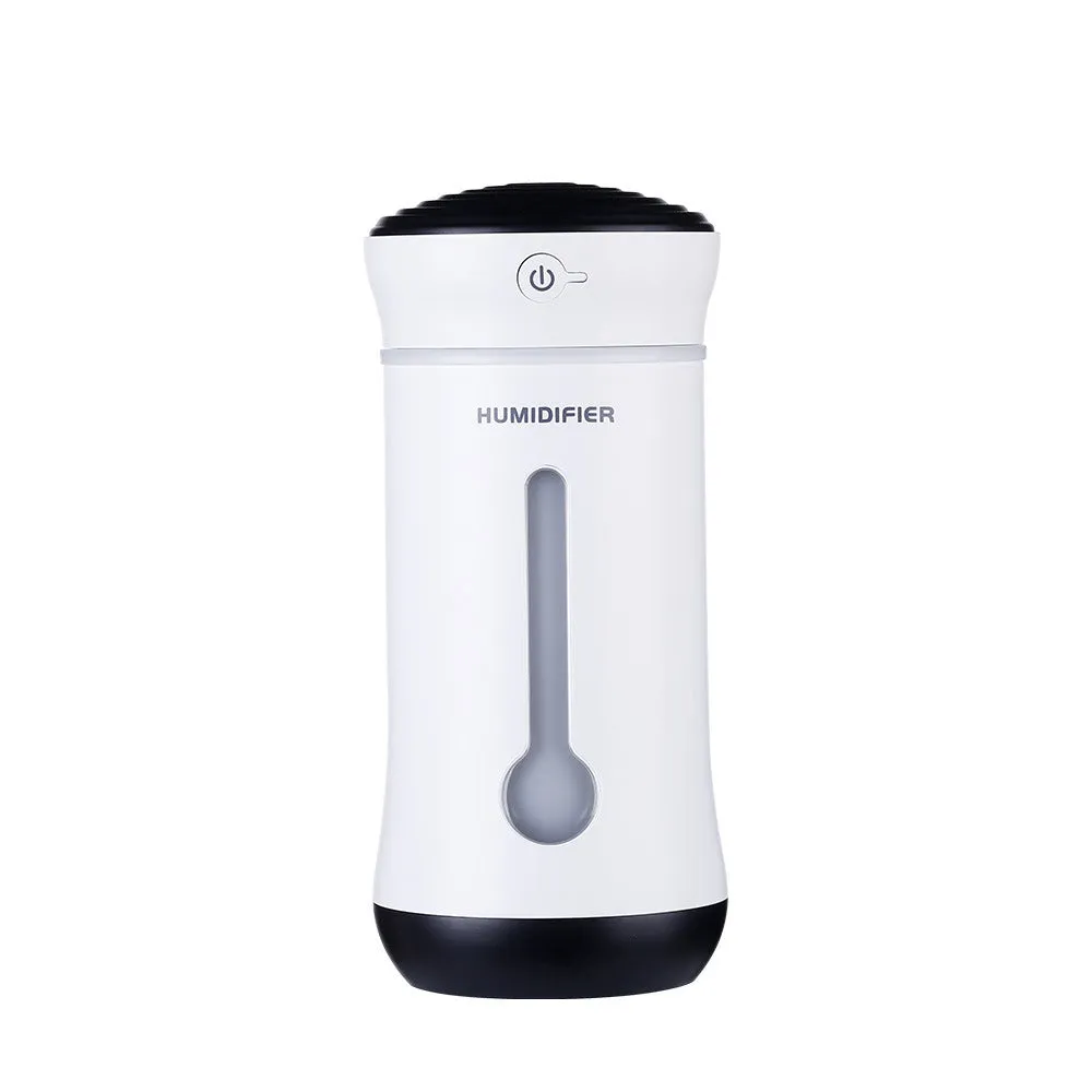 Creative air purifier car humidifier with 300ml tank, USB DC5V, 7.6x7.6x17cm, pink colour