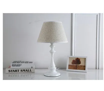 Wooden room light lamp USB table LED decorative lighting with dimmer switch in white finish 14x14x33 cm