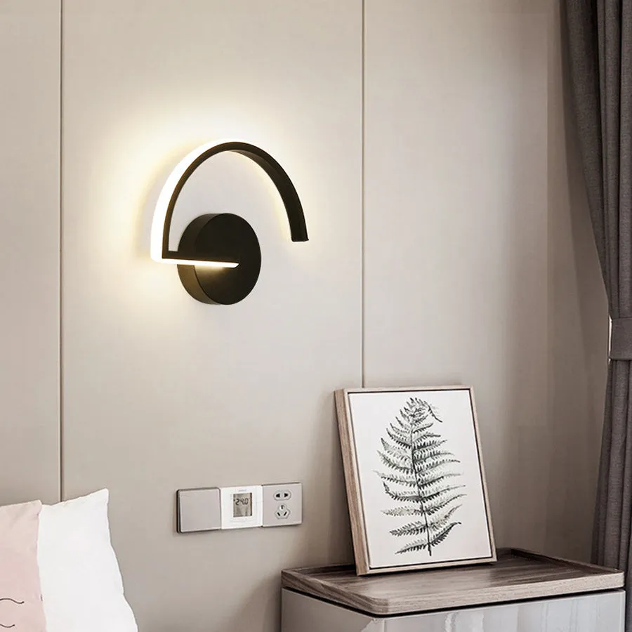 LED reading wall light aluminium petal shade 120x220x70mm white light style