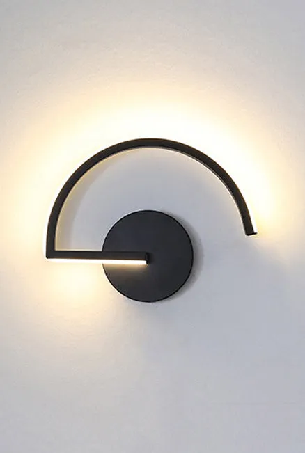 LED reading wall light aluminium petal shade 120x220x70mm white light style