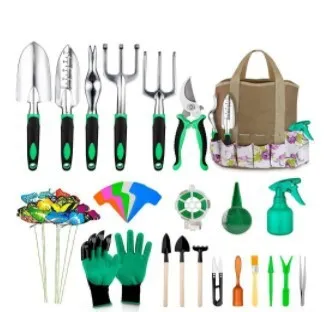 Three-piece aluminium alloy garden tool combination set available as 49 or 82 piece with customisable colour