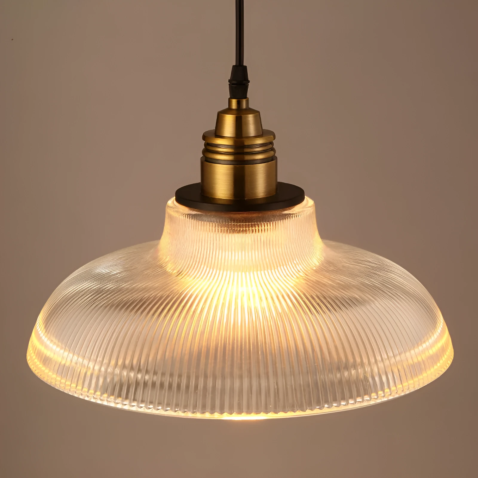Glass chandelier with iron lamp body, adjustable height 1.2m, dual-purpose suction and hanging mounting, amber 30cm shade