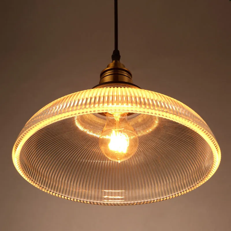 Glass chandelier with iron lamp body, adjustable height 1.2m, dual-purpose suction and hanging mounting, amber 30cm shade
