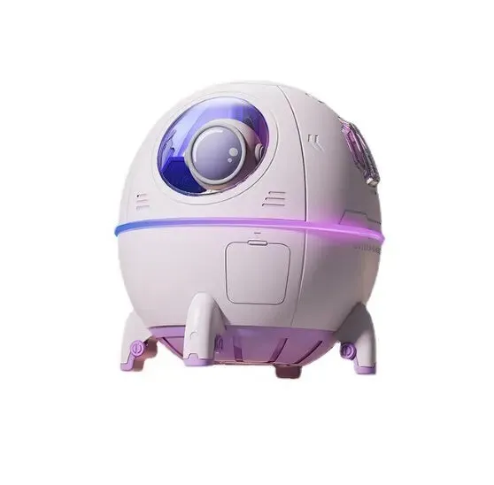 Astronaut-themed desktop USB humidifier with colourful LED light and 220ml water tank.