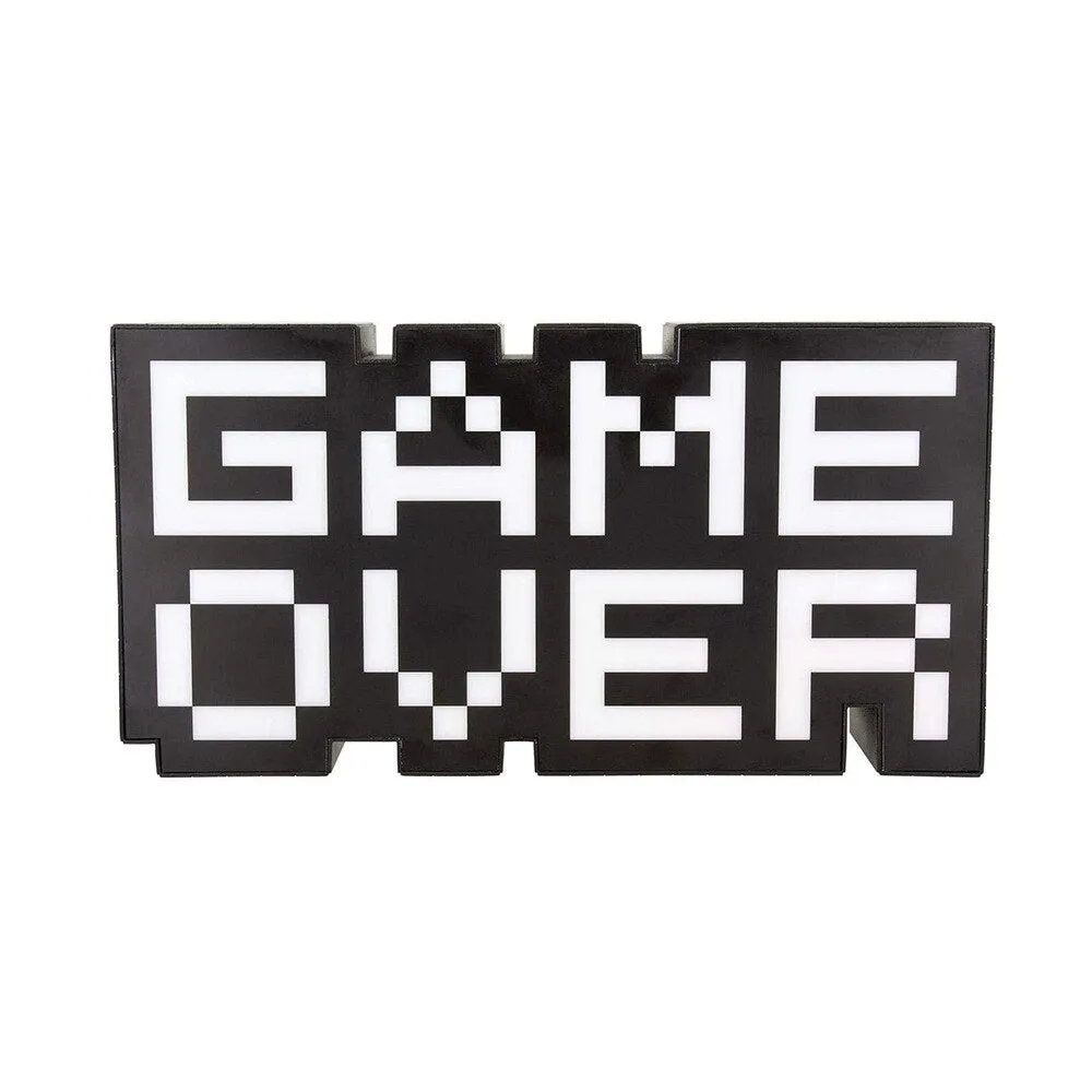 Game Over LED atmosphere light with PVC shade and USB connector in photo colour