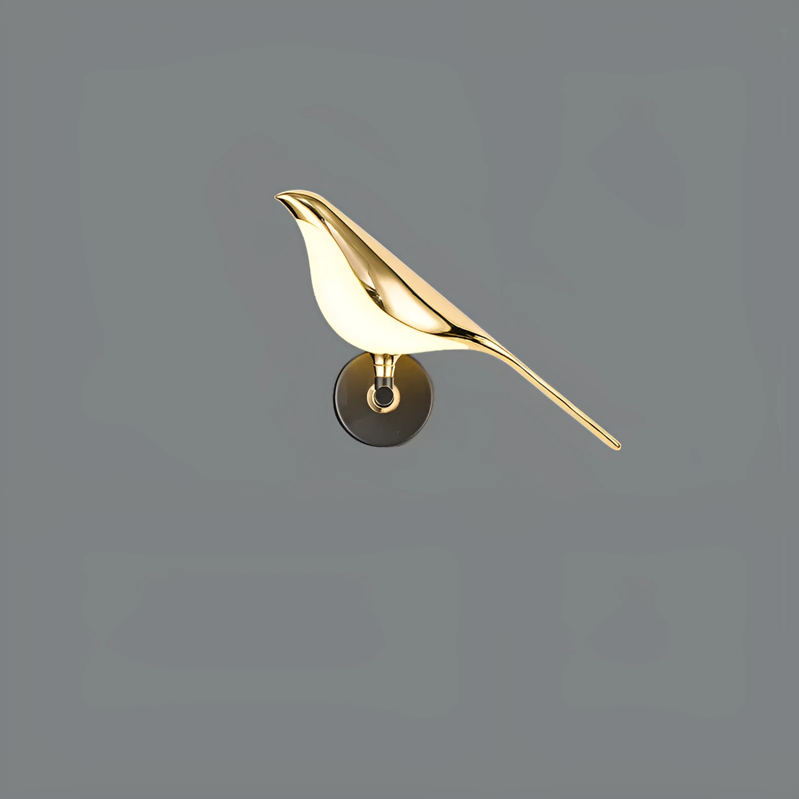Modern simplicity magpie bird LED wall lamp in aluminium and zinc alloy, single-head style, for indoor installation