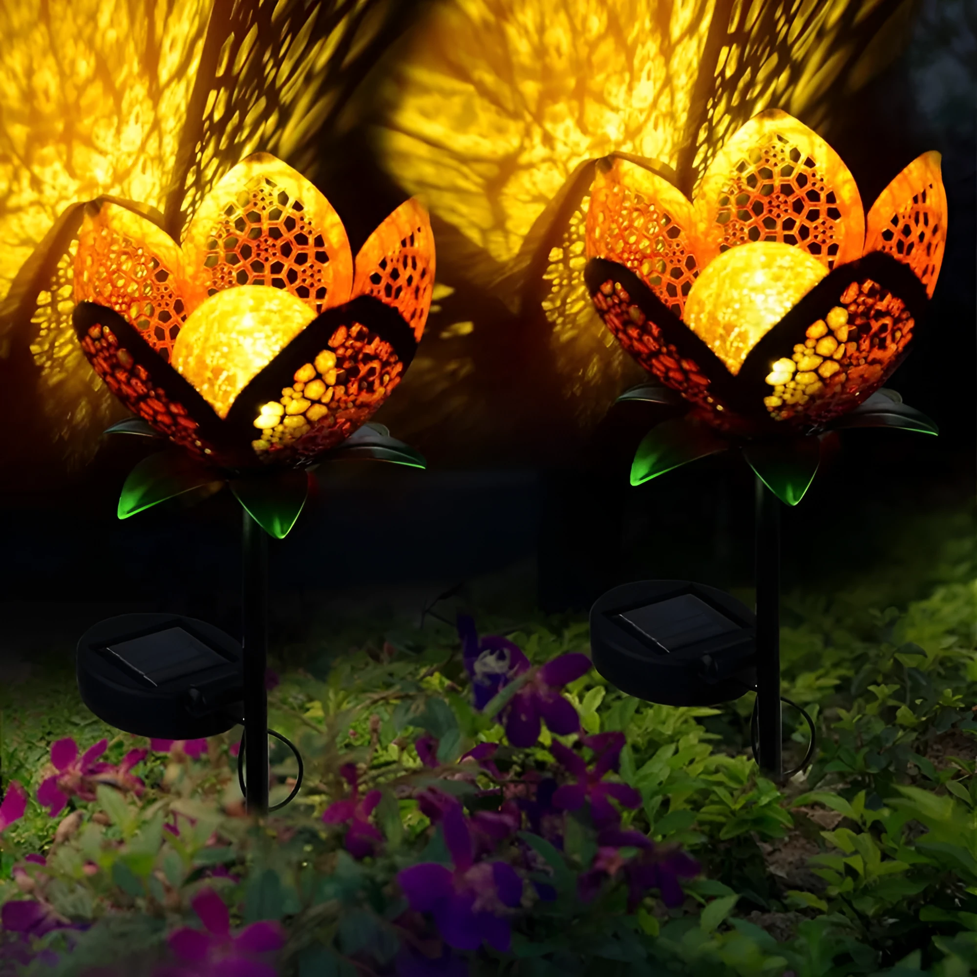 Solar lawn light 450mm warm light IP44 for garden lawn decoration