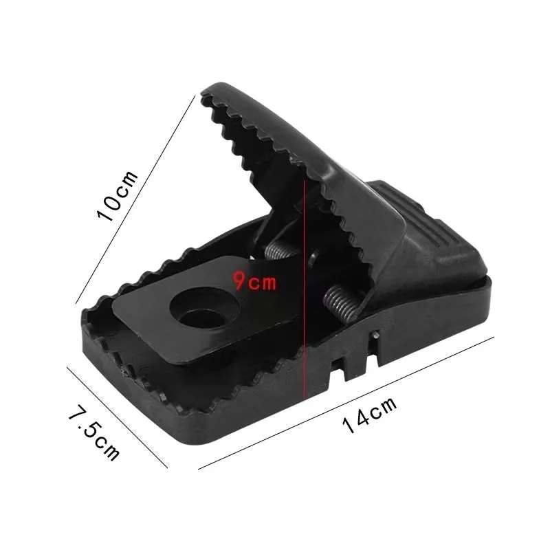 Automatic metal and plastic mouse cage trap in small, medium, and large sizes for indoor use.