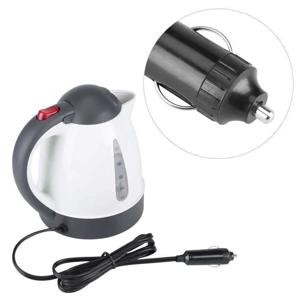 12V 24V 1000ml ABS travel kettle for vehicle use in car or RV