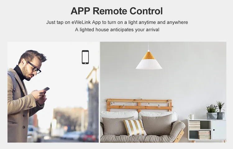 Smart wall switch with tempered glass touch panel, 120mm mounting hole spacing, white finish