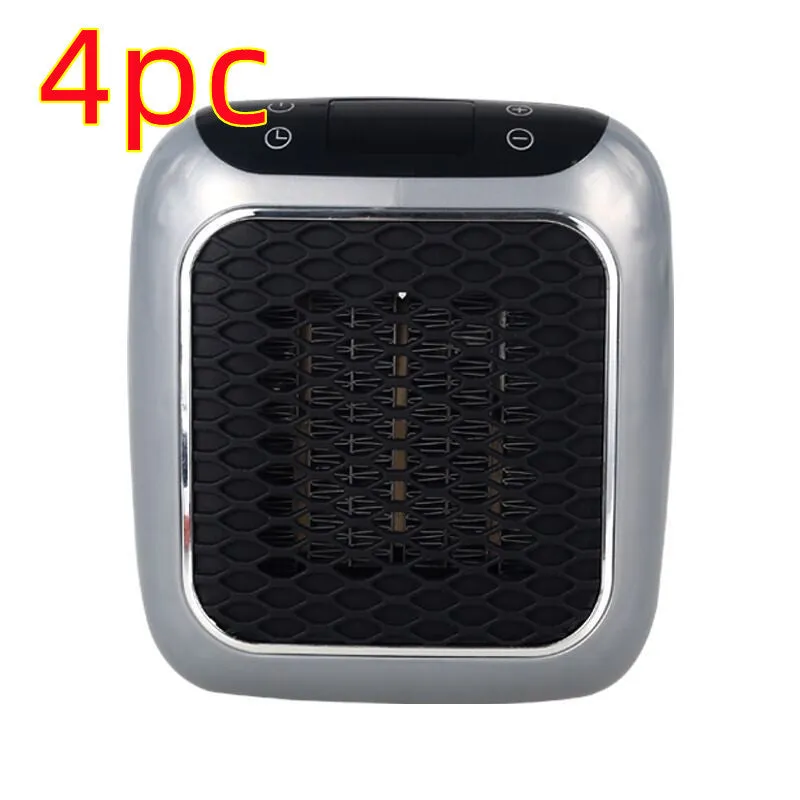 Mini wall-mounted PTC fan heater 800W in grey with digital temperature control and three fan speeds