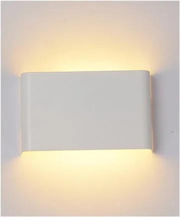 Square modern LED wall light 36cm black iron shade with warm light for corridor