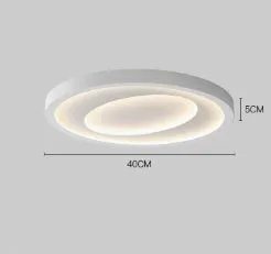 Nordic ceiling light with voice control, iron body, PMMA shade, Haoyue white, for bedroom study use