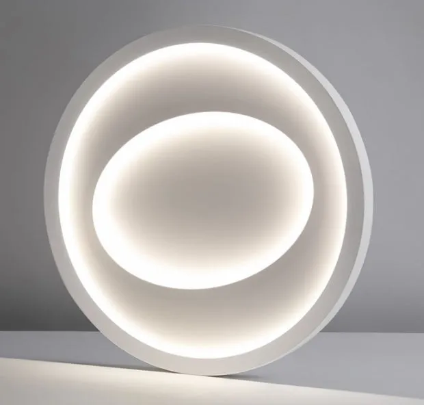 Nordic ceiling light with voice control, iron body, PMMA shade, Haoyue white, for bedroom study use