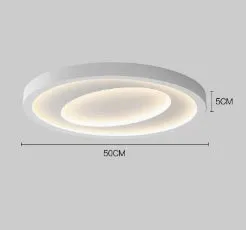 Nordic ceiling light with voice control, iron body, PMMA shade, Haoyue white, for bedroom study use