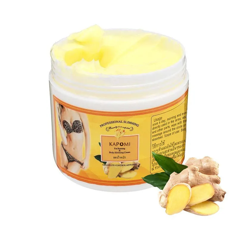 Ginger firming massage cream in a jar, 50g net content, photo colour