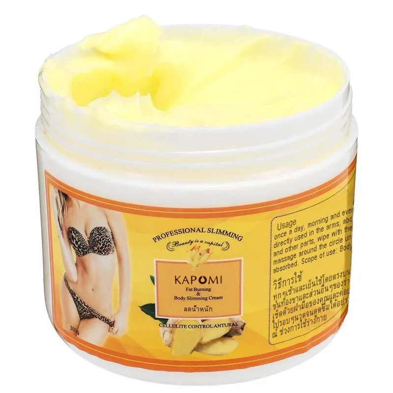 Ginger firming massage cream in a jar, 50g net content, photo colour