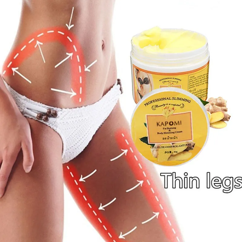Ginger firming massage cream in a jar, 50g net content, photo colour