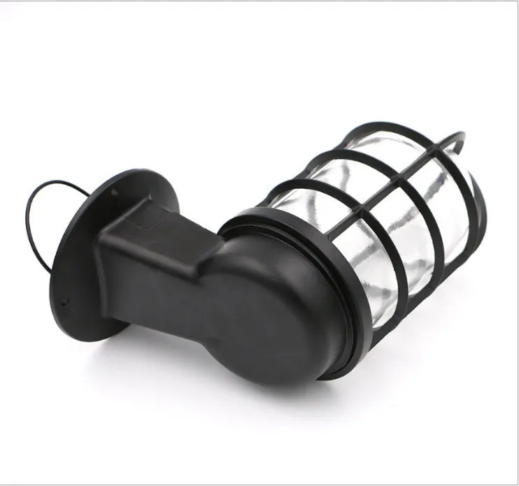 Vintage black glass metal outdoor wall light with adjustable head for cafe bar