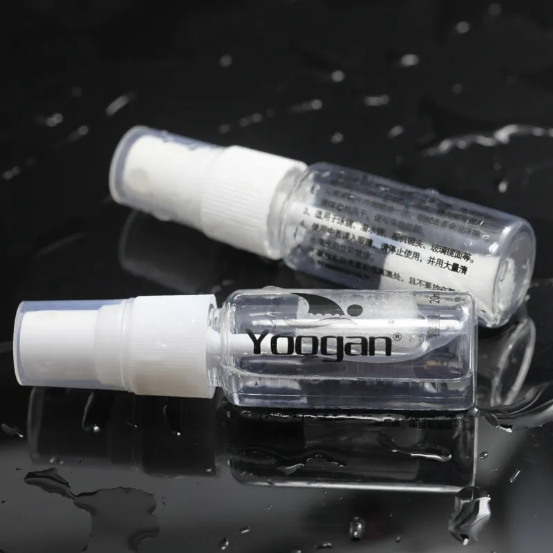 Anti-fog liquid bottle with 15ml and 20ml options for glasses, goggles, and camera lenses