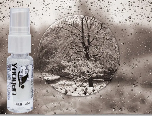 Anti-fog liquid bottle with 15ml and 20ml options for glasses, goggles, and camera lenses