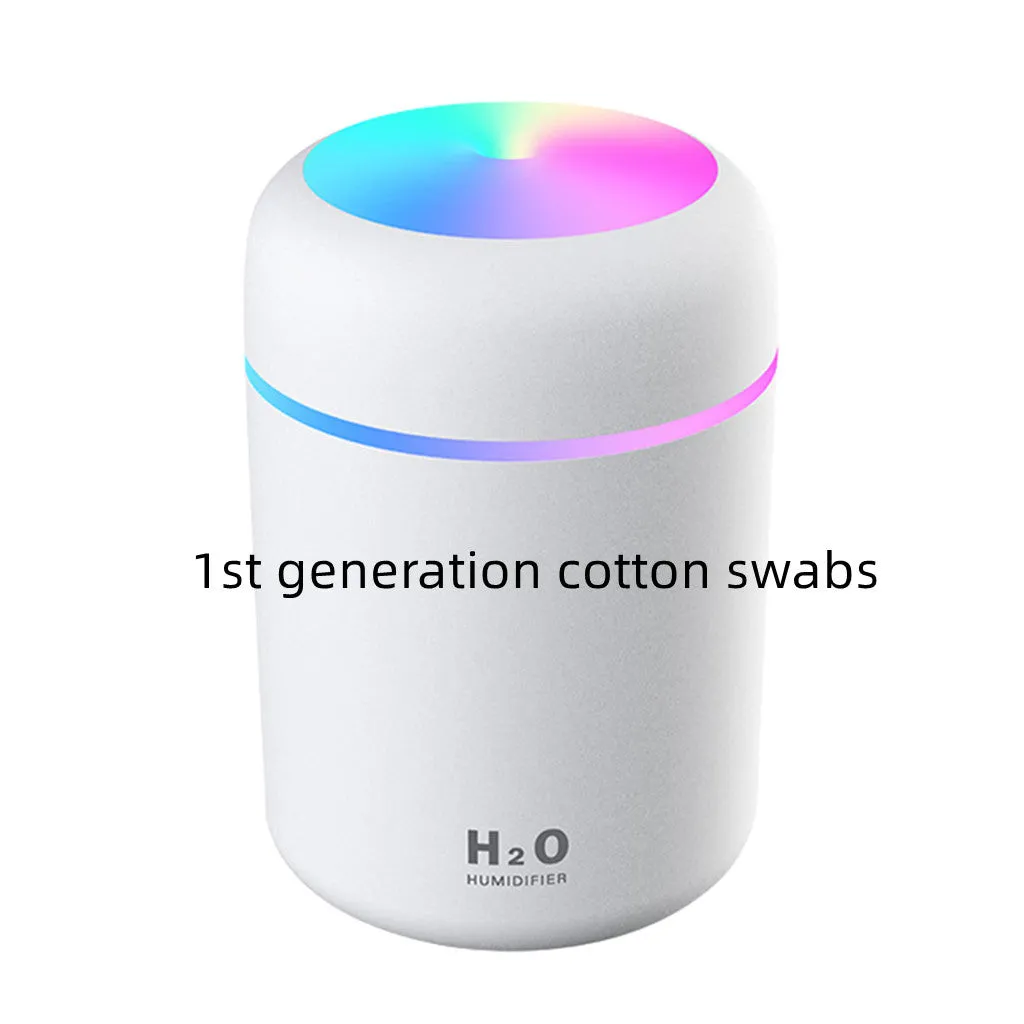 Ultrasonic aromatherapy essential oil diffuser with 300ml water tank and coloured night lights, compact for home or office use