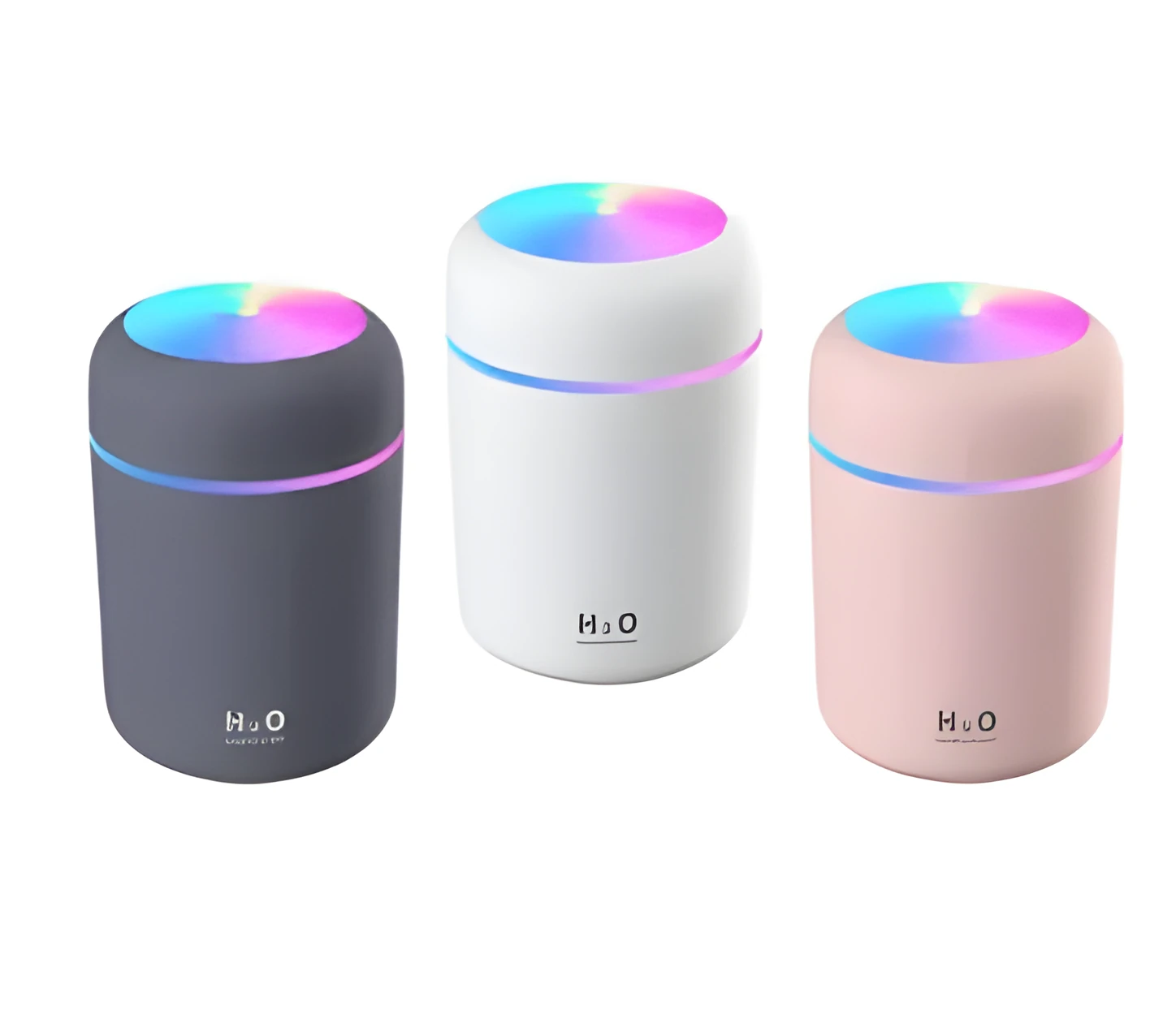 Ultrasonic aromatherapy essential oil diffuser with 300ml water tank and coloured night lights, compact for home or office use