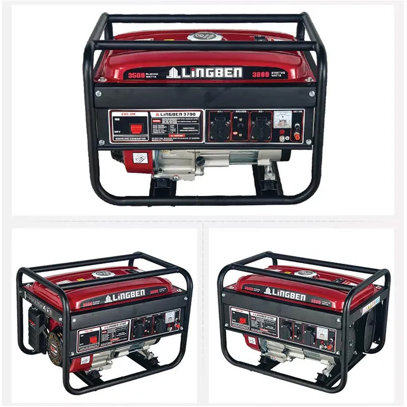 Creative portable home small gasoline generator with 16-litre fuel tank, hand or electric start, 3kW to 8kW power