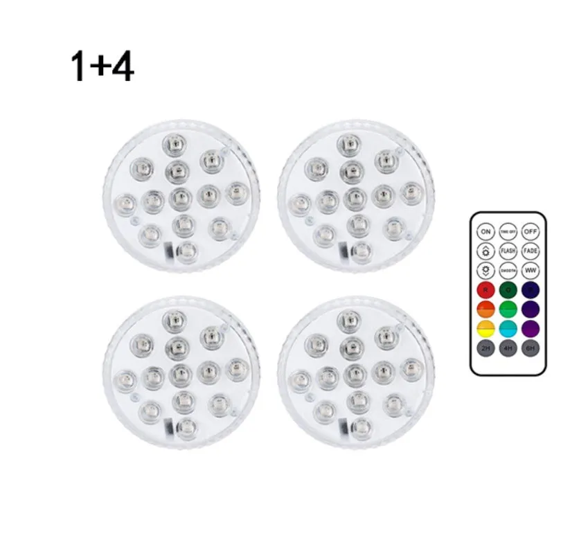 13 LED submersible underwater light with suction cup for pool fountain garden bathroom IP68 waterproof